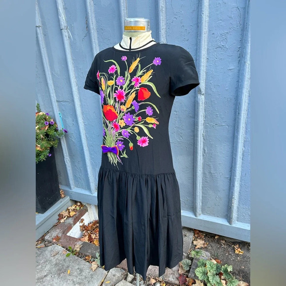 Alan Cherry Vintage 80’s  Silk Dress & Jacket, size 8 - Picture 5 of 15